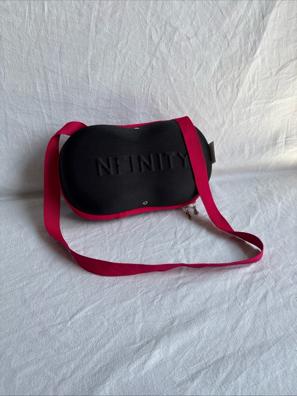 NFINITY cheerleading shoe case Black and Fuchsia portable traveling case Sz 7